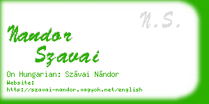 nandor szavai business card